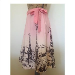 Rare Anthropologie (Odille)  giraffe skirt size 6